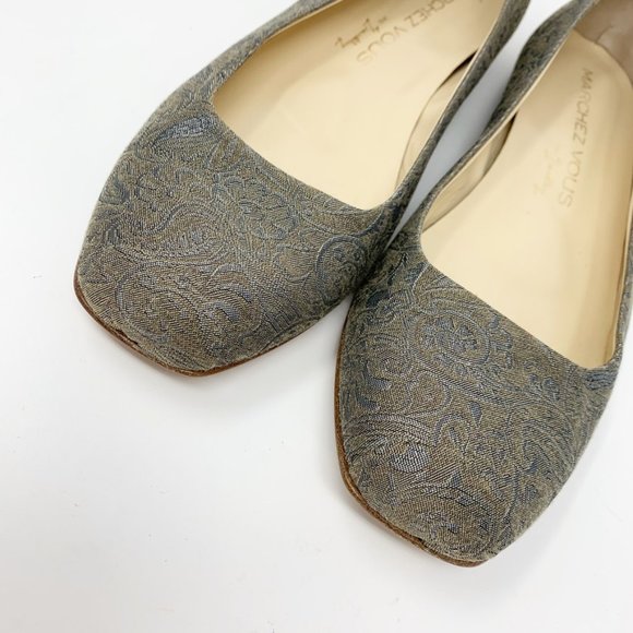 Marchez Vous Italy by Yeardley Fabric Flats Size 7 - Picture 4 of 10